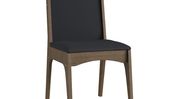 Cadeira MDF Estofada -  917.001-Ameixa Negra T64 – L:400 x P:500 x A:955