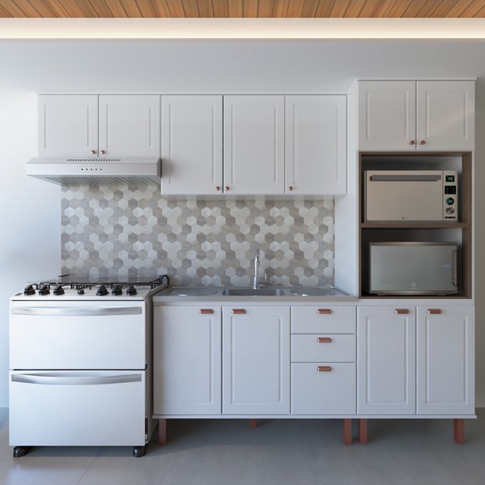 Cozinha Bella Provençal Branco/ Jequitibá