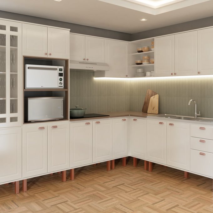 Cozinha Bella Provençal Branco/ Jequitibá