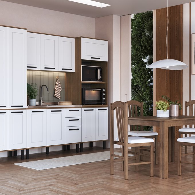 Cozinha Provençal Jequitibá/ Branco Fosco