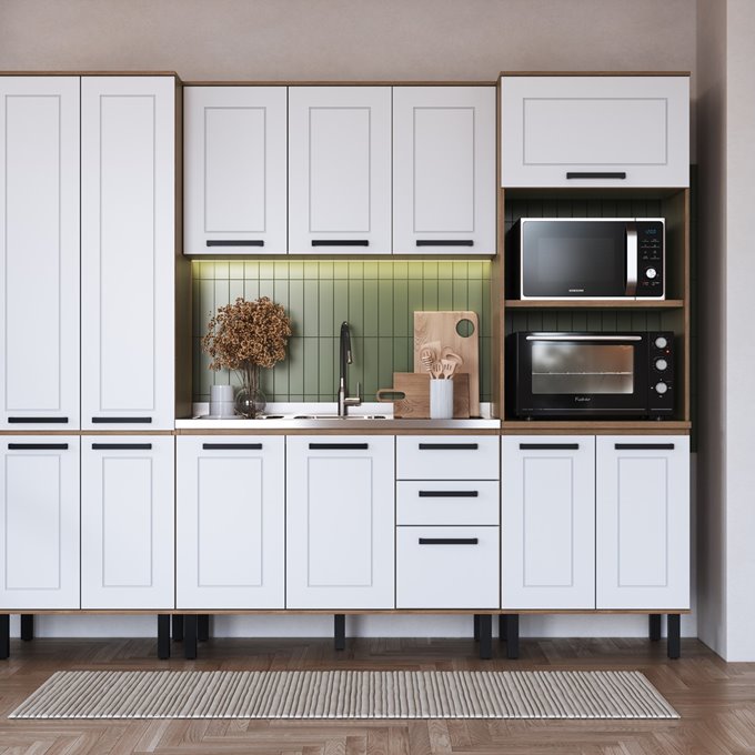 Cozinha Provençal Jequitibá/ Branco Fosco